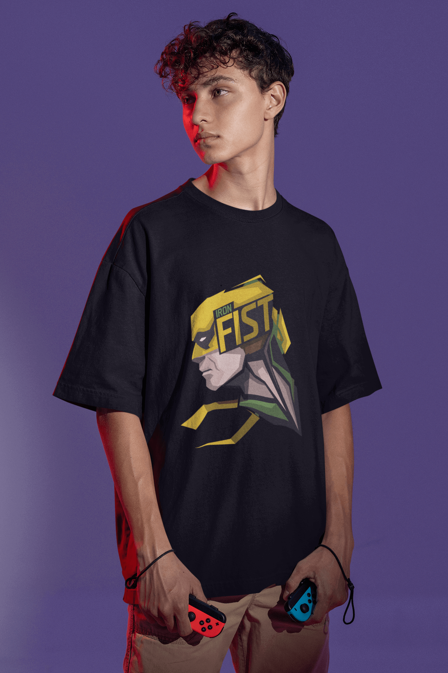 Facial Print | Oversized T-Shirt | Iron Fist - CHRONICLES
