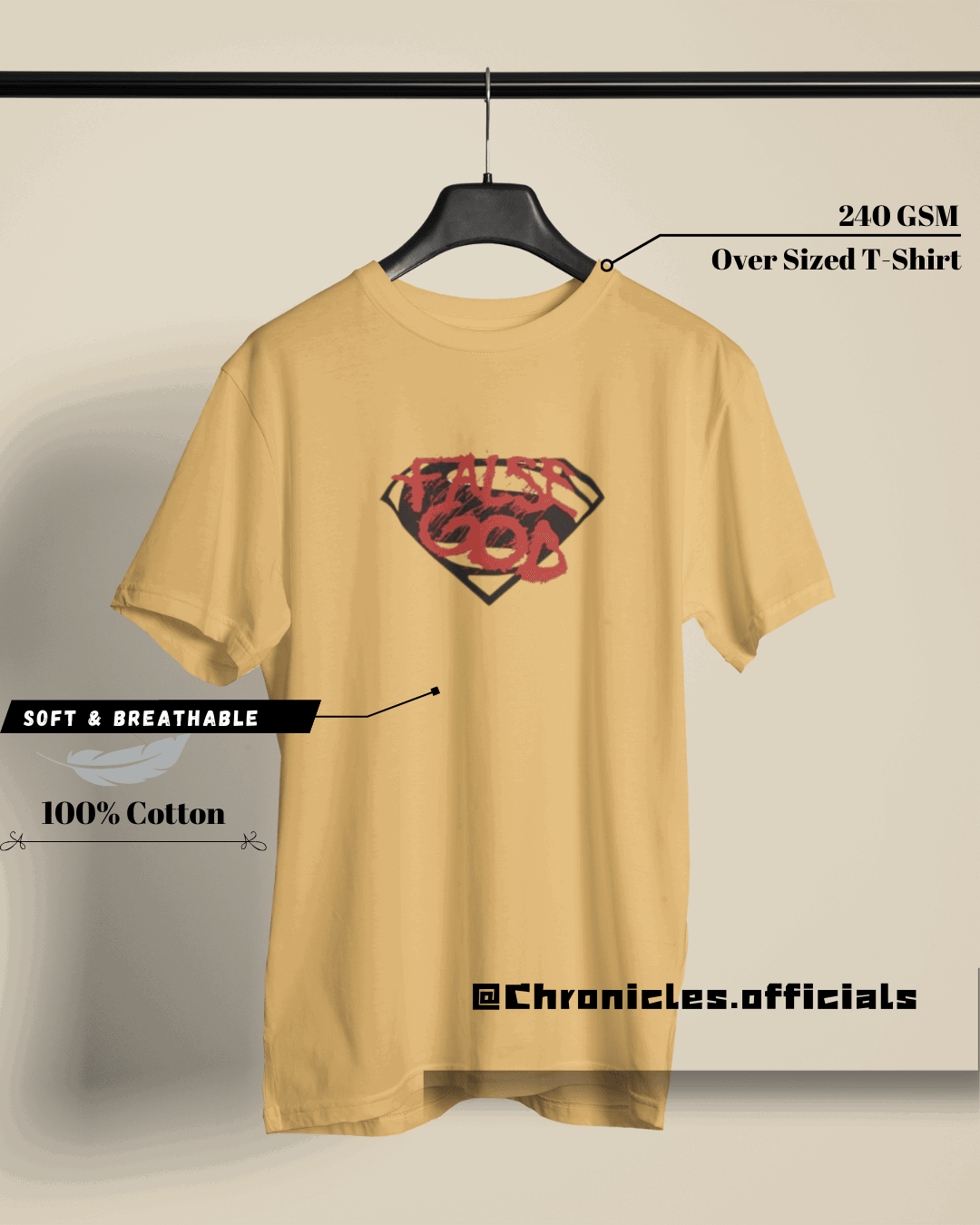 False God | Oversized T-Shirt | DC Official - CHRONICLES