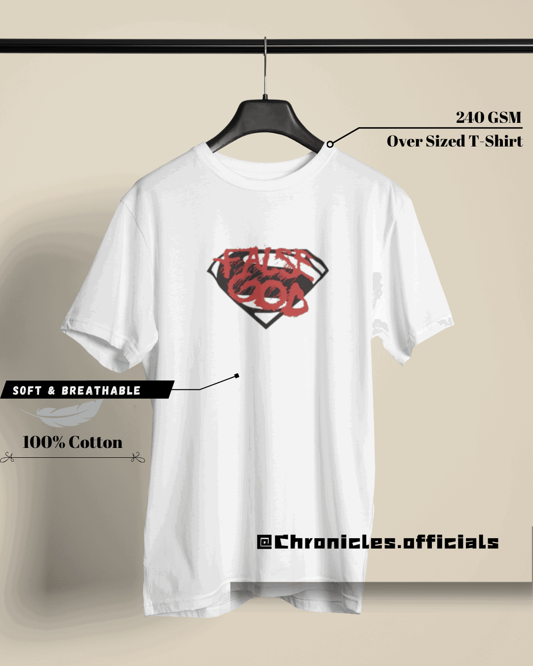 False God | Oversized T-Shirt | DC Official - CHRONICLES