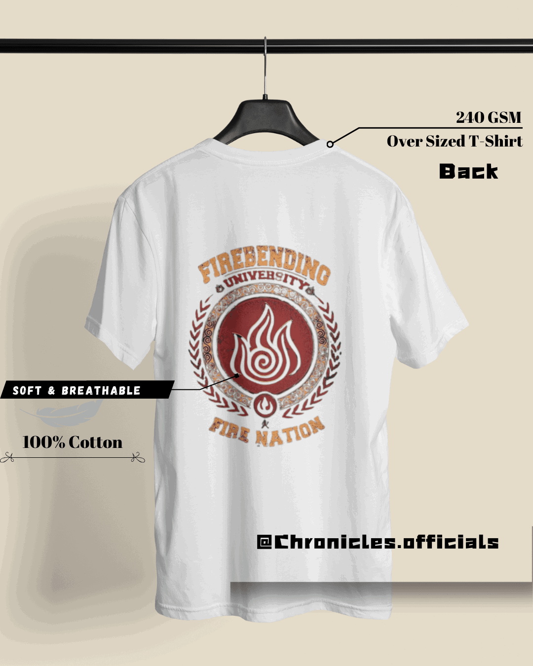 Fire academy of Benders | Oversized T-Shirt | AVATAR - CHRONICLES