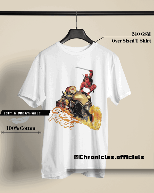 Ghost Rider with Deadpool and Wolverine | Oversized T-Shirt | Marvel - CHRONICLES