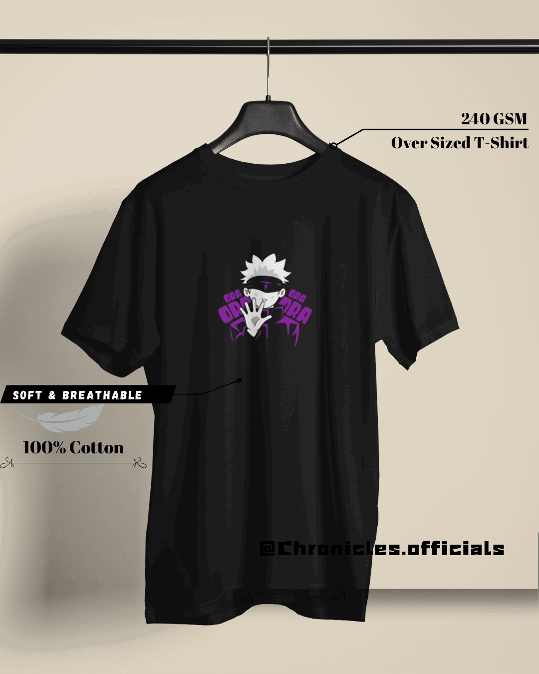 Gojo Gone Berserk | Oversized T-Shirt | Jujutsu Kaisen - CHRONICLES