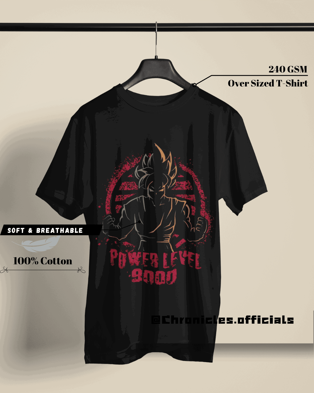 Goku - GYM LEVEL 9000 | Oversized T-Shirt | DBZ - CHRONICLES