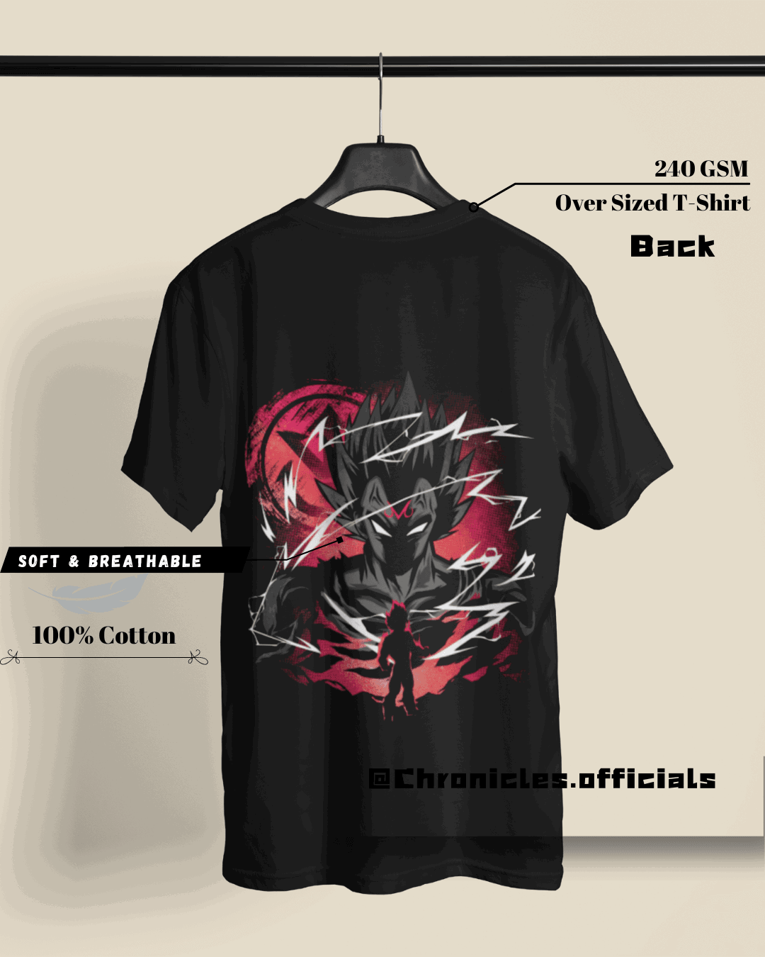 Goku - Get Power Go Crazy  | Oversized T-Shirt | DBZ - CHRONICLES