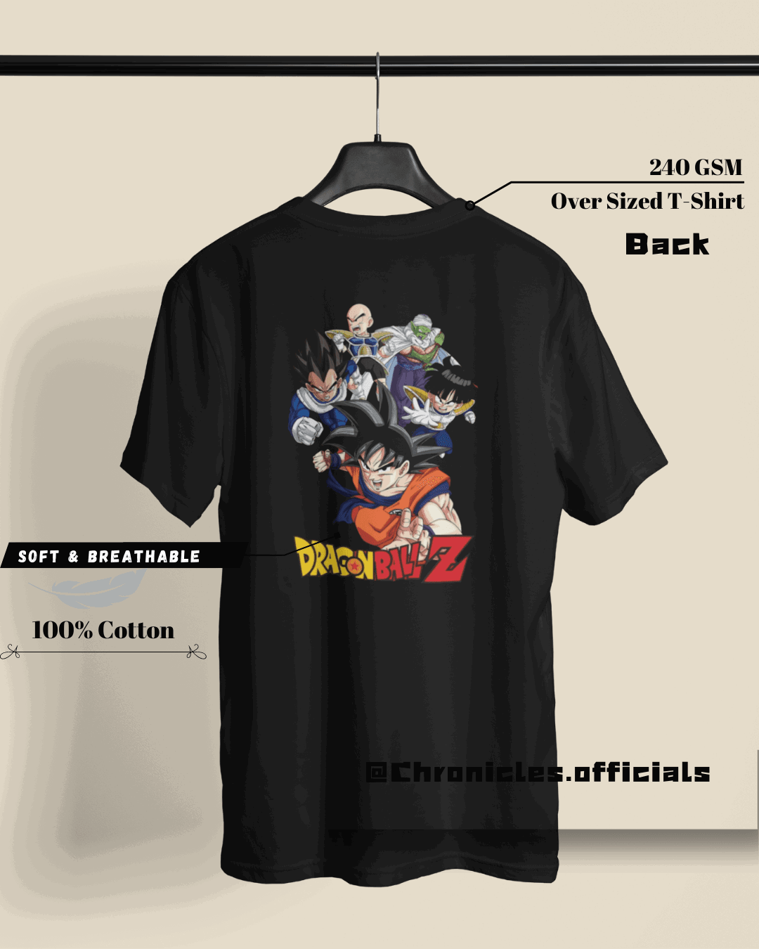 Goku - No Regrets (Hit the Gym) | Oversized T-Shirt | DBZ - CHRONICLES