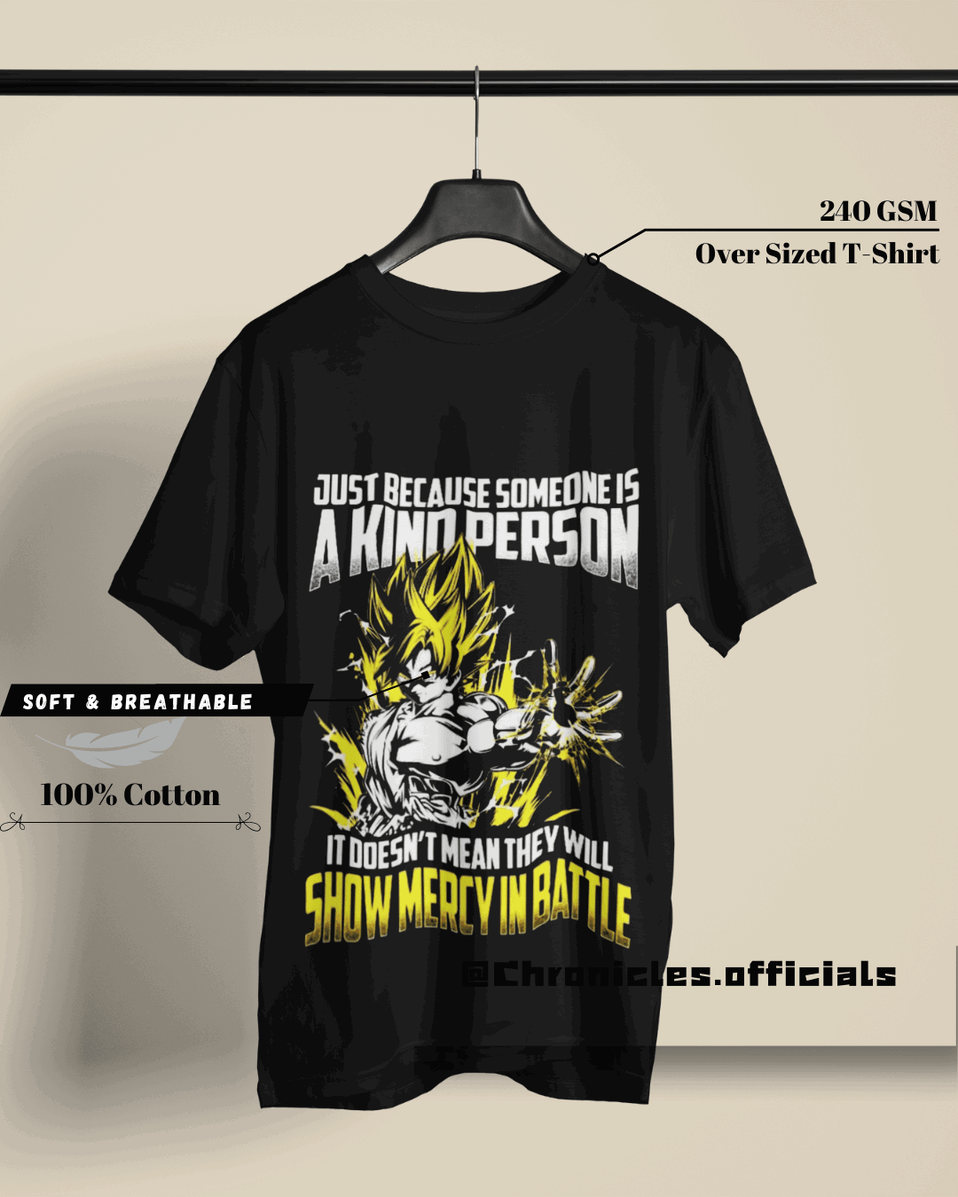 Goku - Power It Up (Hit 'em gym weights) | Oversized T-Shirt | DBZ - CHRONICLES