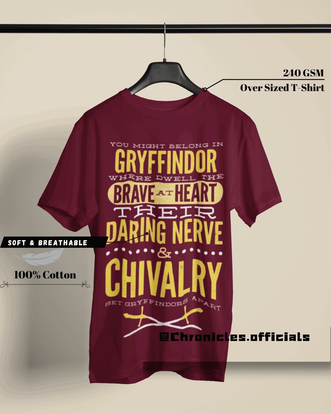 Gryffindor | Oversized T-Shirt | HARRY POTTER - CHRONICLES