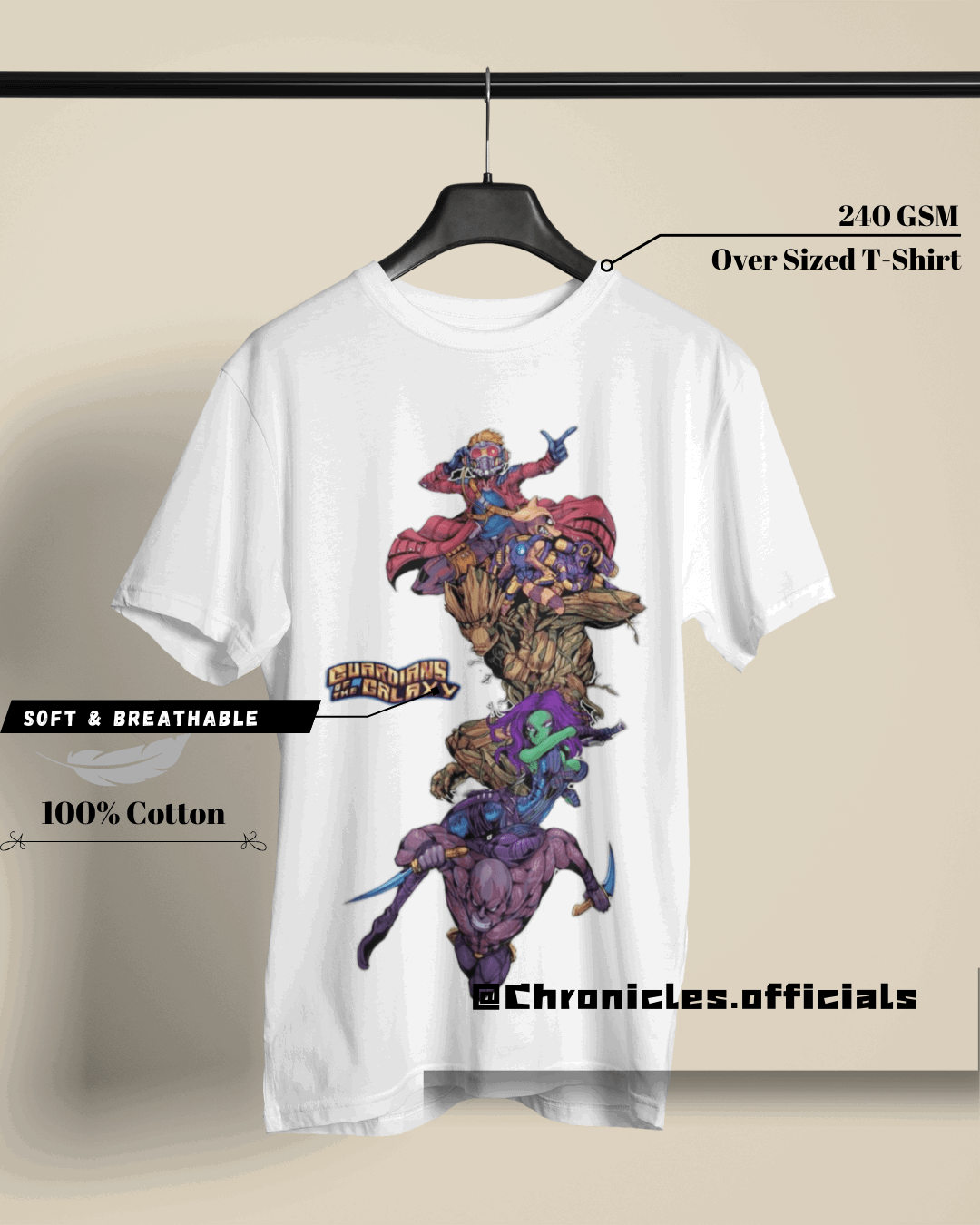 Guardians of Galaxy | Oversized T-Shirt | Marvel - CHRONICLES