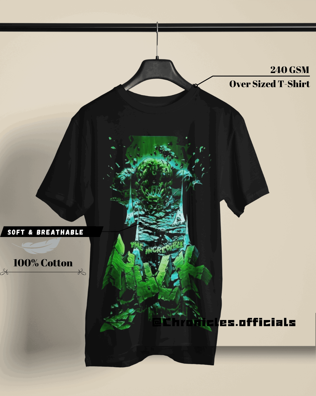 HULK I am always Angry | Oversized T-Shirt | Marvel - CHRONICLES