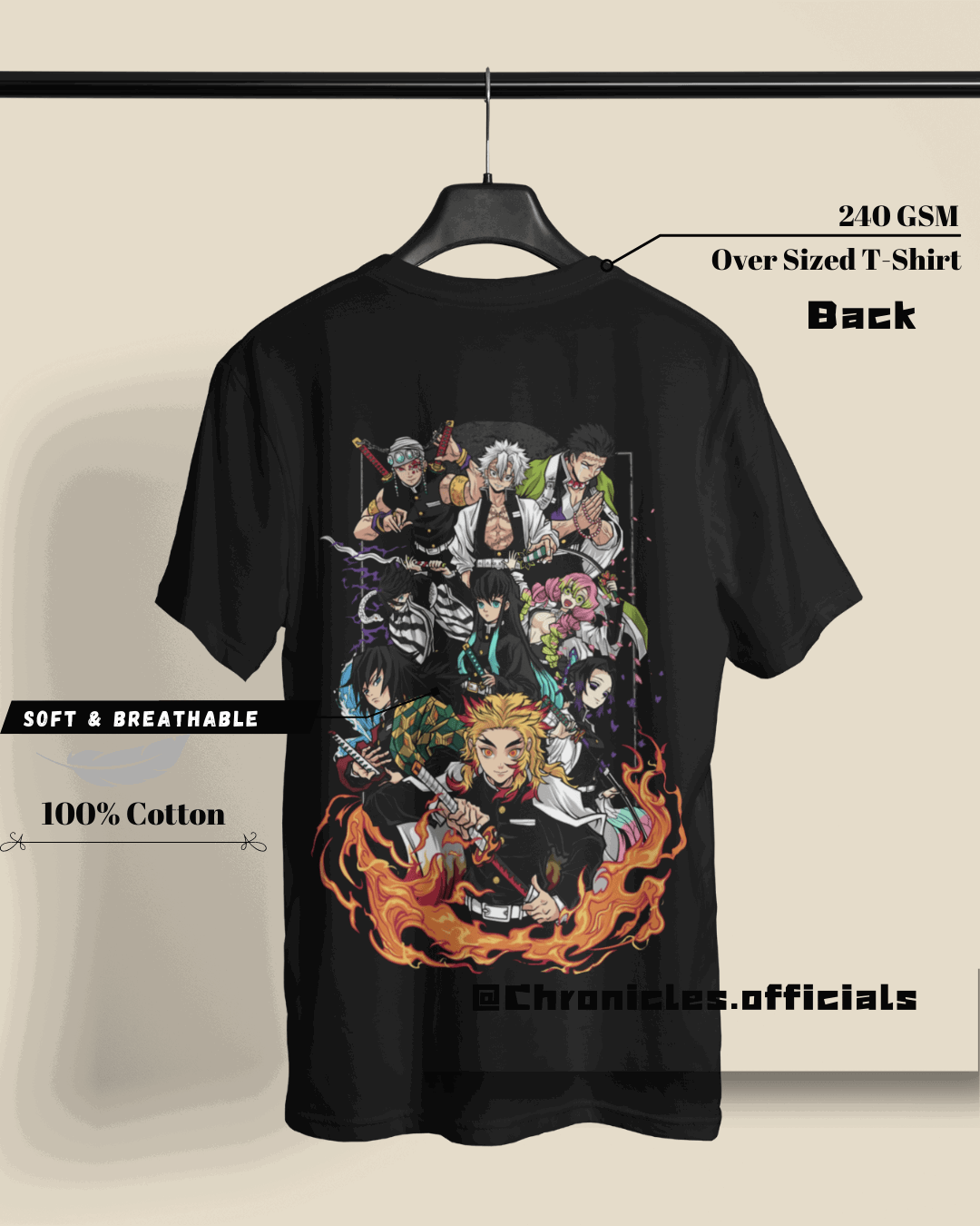 Hashira's "Assemble" | Oversized T-Shirt | Demon Slayer - CHRONICLES