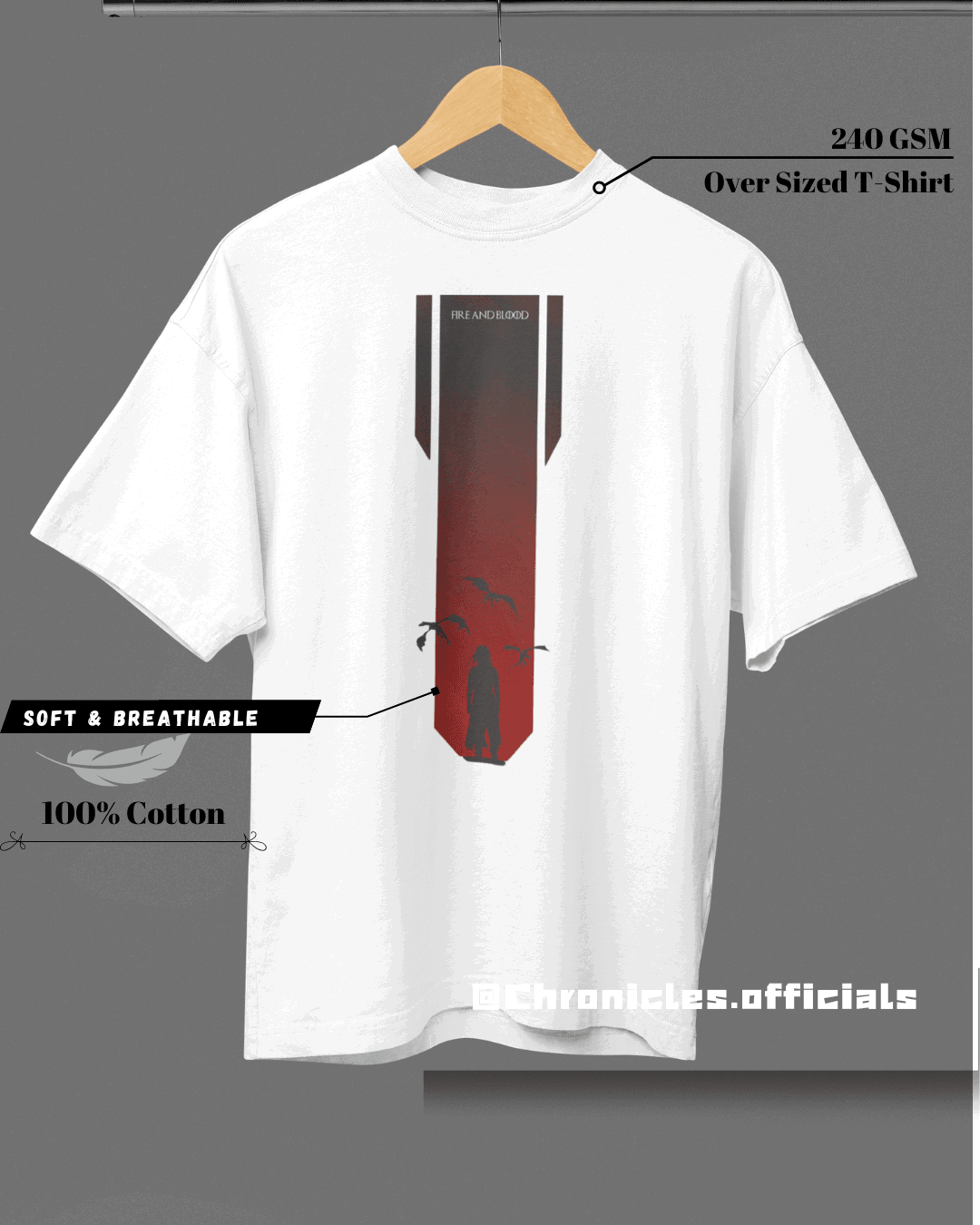 House Targaryen | Oversized T-Shirt | GOT - CHRONICLES