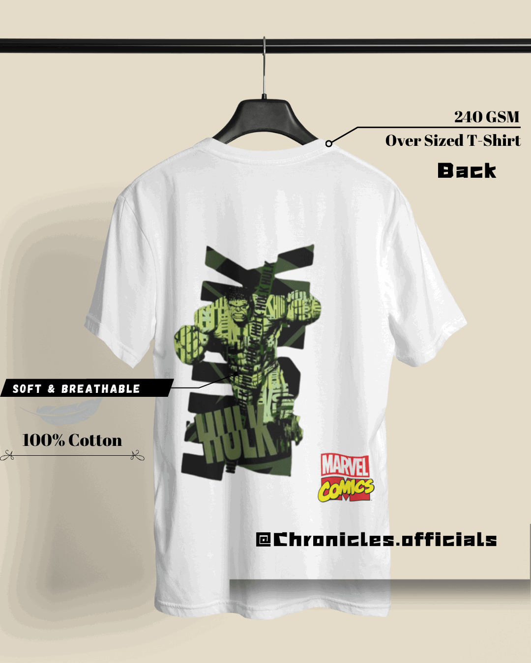 Hulk Always Angry - Double side print | Oversized T-Shirt | Marvel - CHRONICLES