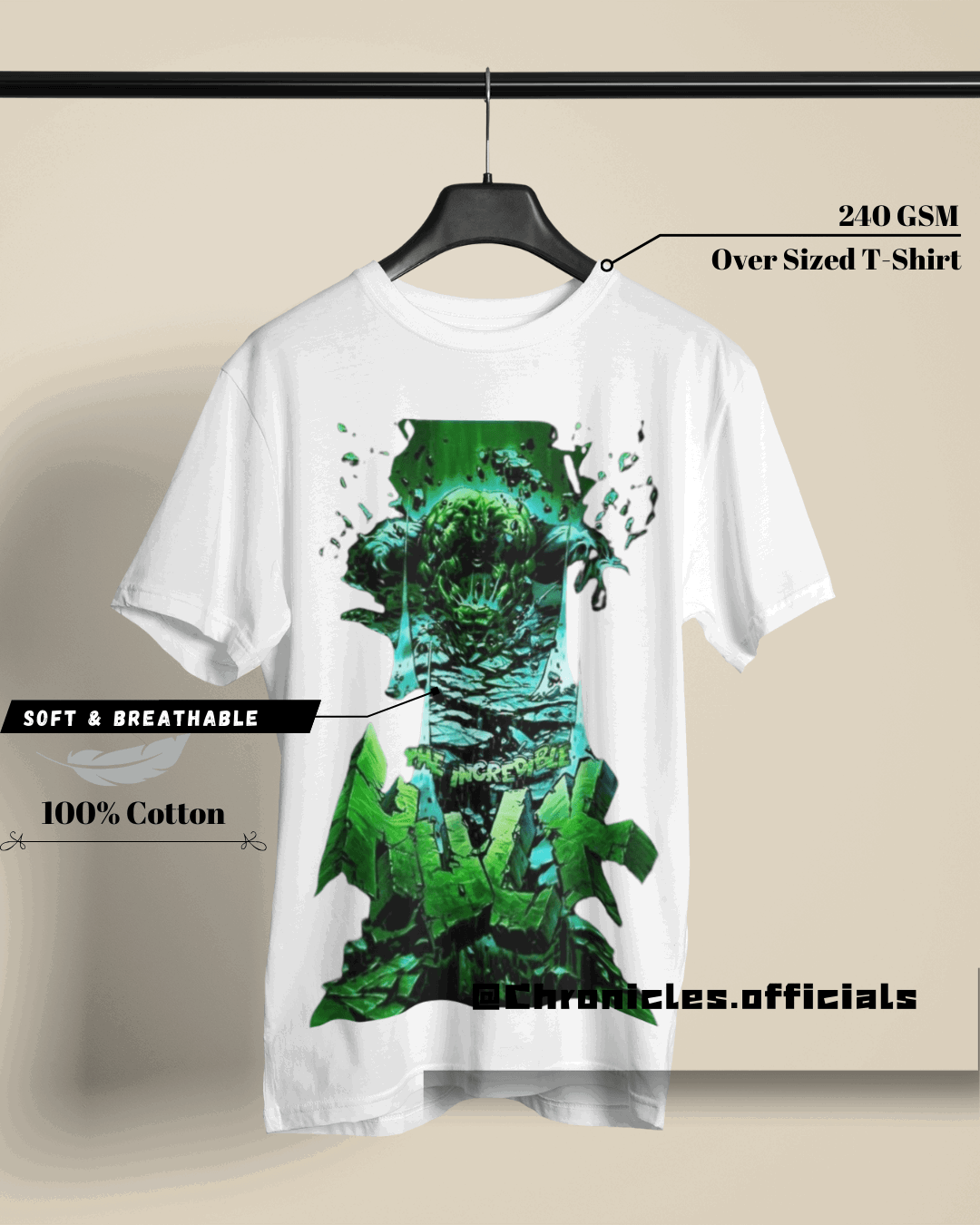Hulk Always Angry - Double side print | Oversized T-Shirt | Marvel - CHRONICLES