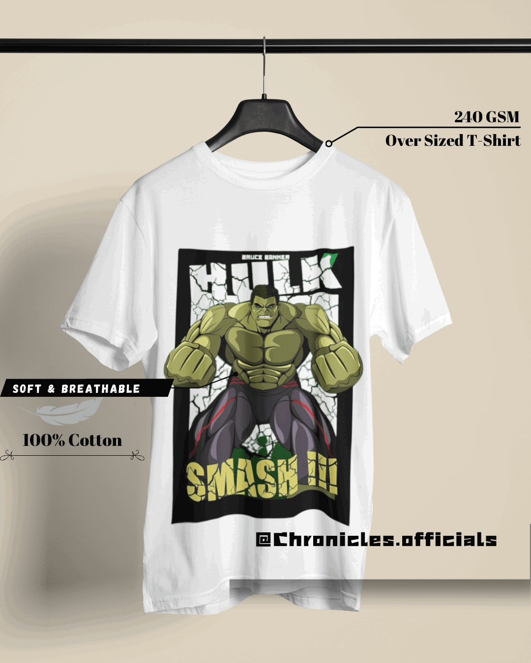 Hulk Smash | Oversized T-Shirt | Marvel - CHRONICLES