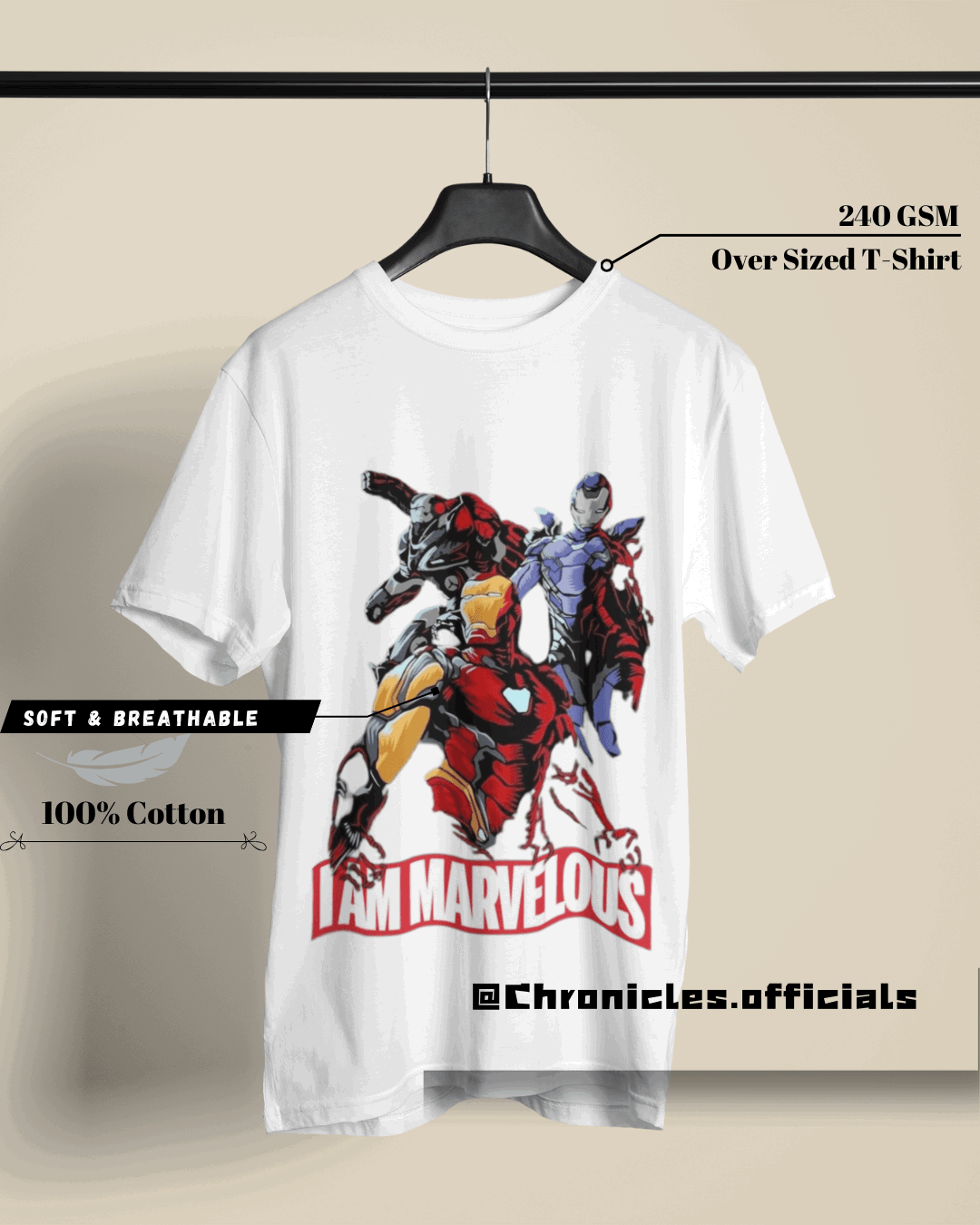IRON MAN Variant's | Oversized T-Shirt | Marvel - CHRONICLES
