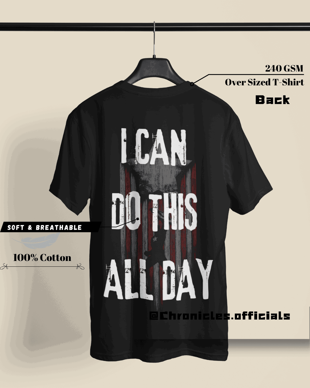 I can do this all day - Captain America | Oversized T-Shirt | Marvel - CHRONICLES