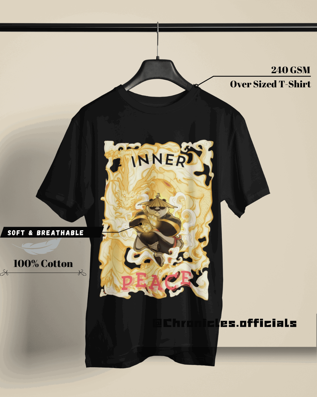 Inner Peace (Kung Fu Panda) | Oversized T-Shirt | Kung Fu Panda - CHRONICLES