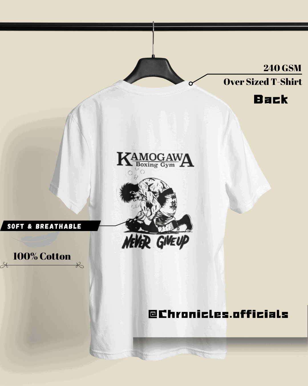 Ippo Training In Kamogawa Gym | Oversized T-Shirt | Anime - CHRONICLES