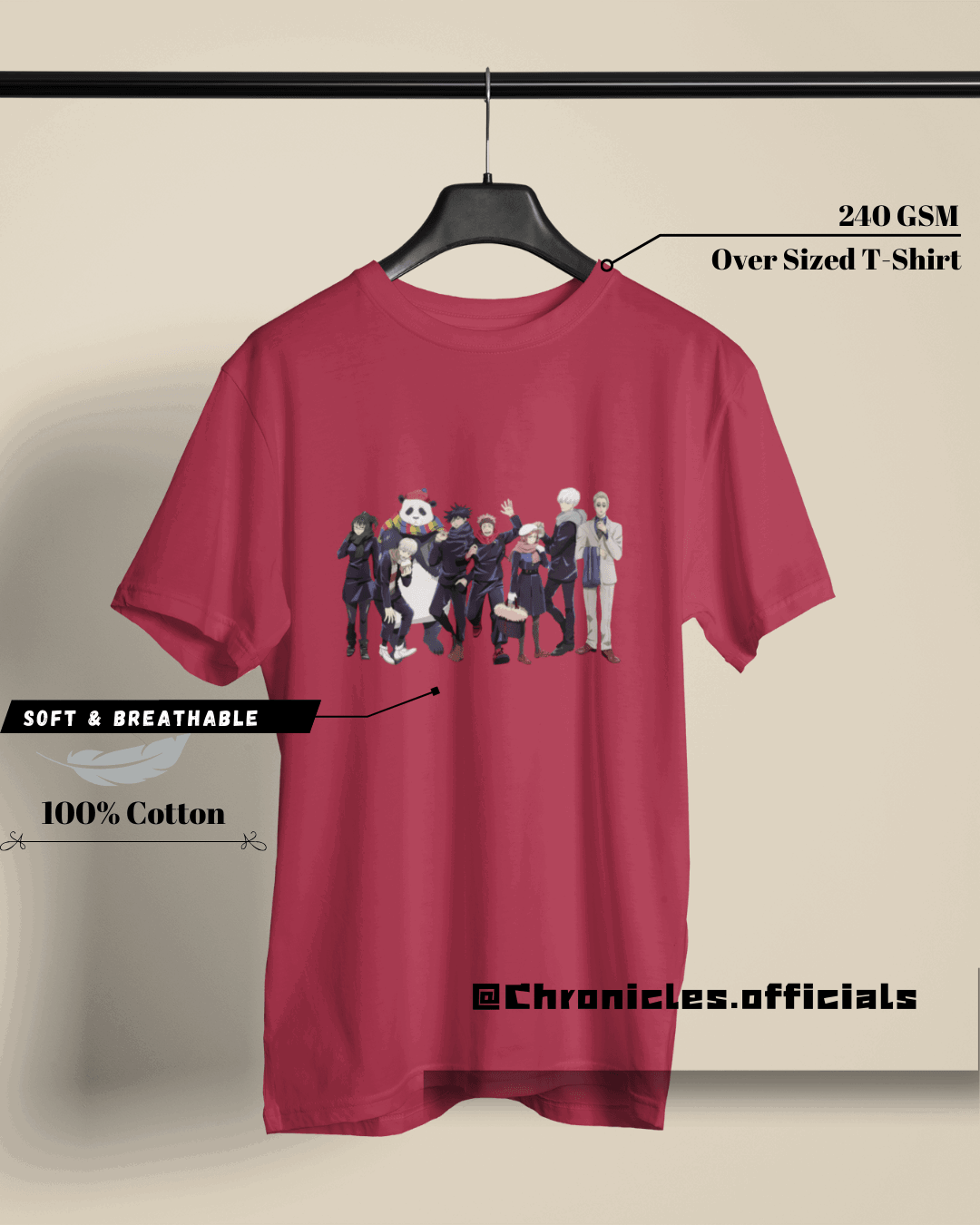 JJK Squad | Oversized T-Shirt | Jujutsu Kaisen - CHRONICLES