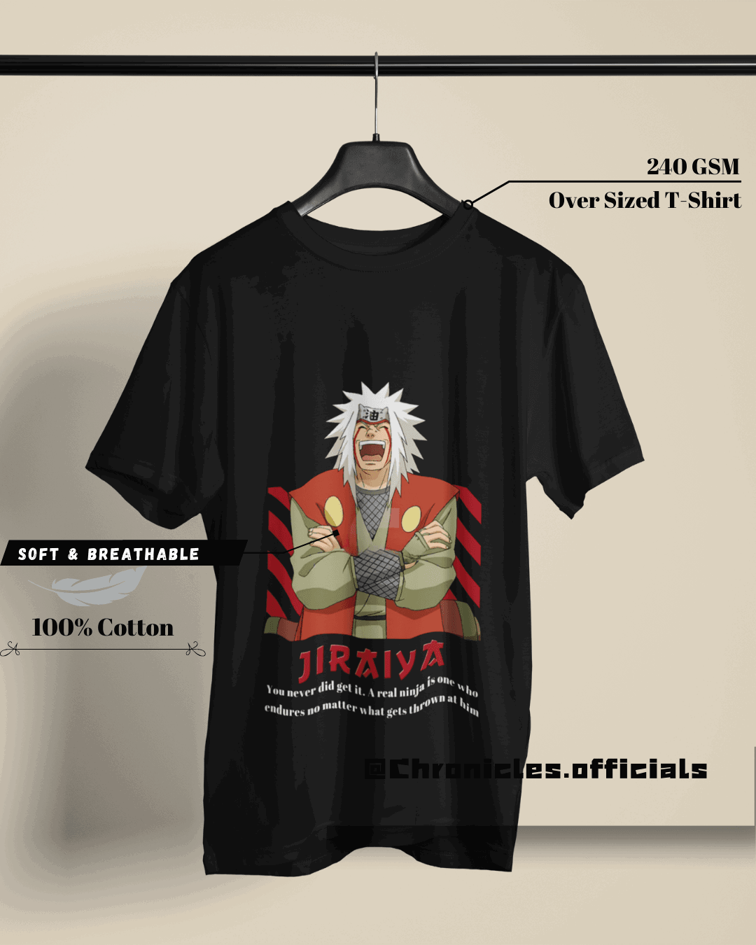 Jiraiya - The Gallant | Oversized T-Shirt | Naruto - CHRONICLES