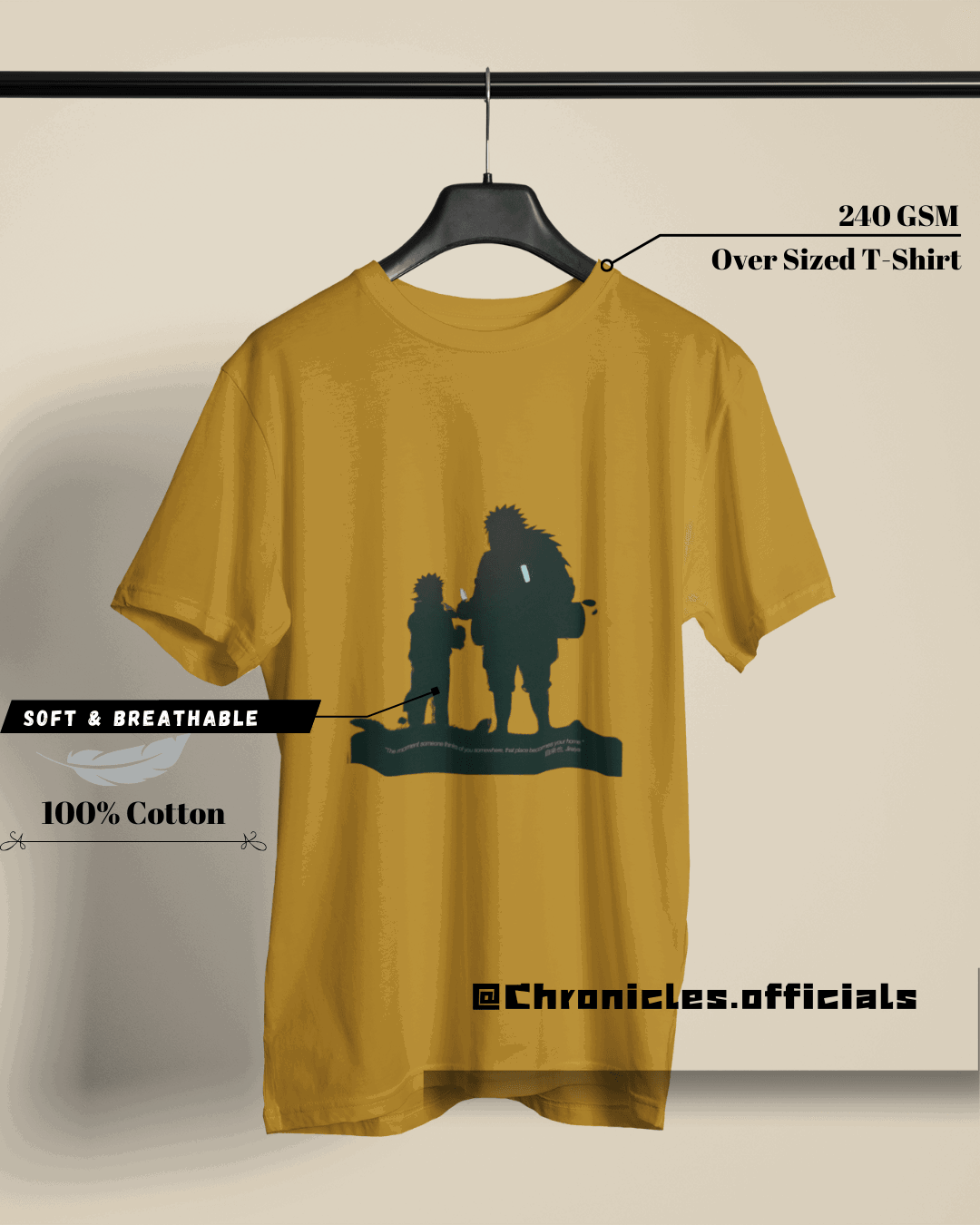 Jiraya Sensei and Naruto | Oversized T-Shirt | Naruto - CHRONICLES