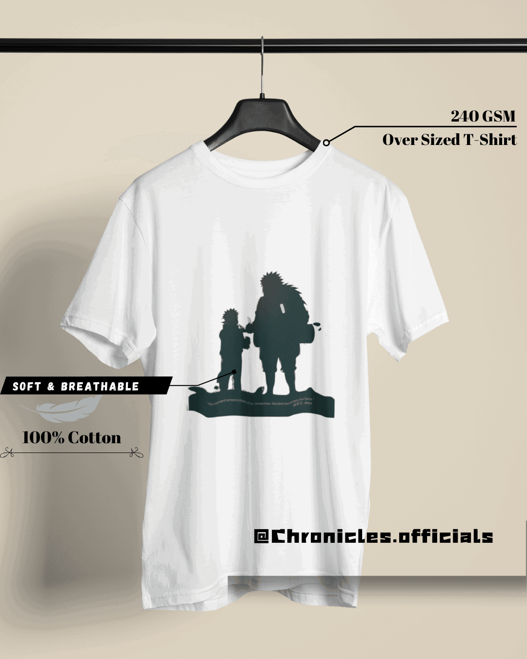 Jiraya Sensei and Naruto | Oversized T-Shirt | Naruto - CHRONICLES