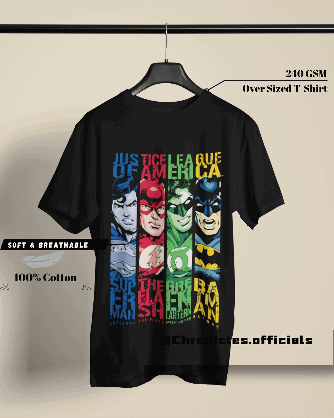 Justice League of America | Oversized T-Shirt | DC Official - CHRONICLES