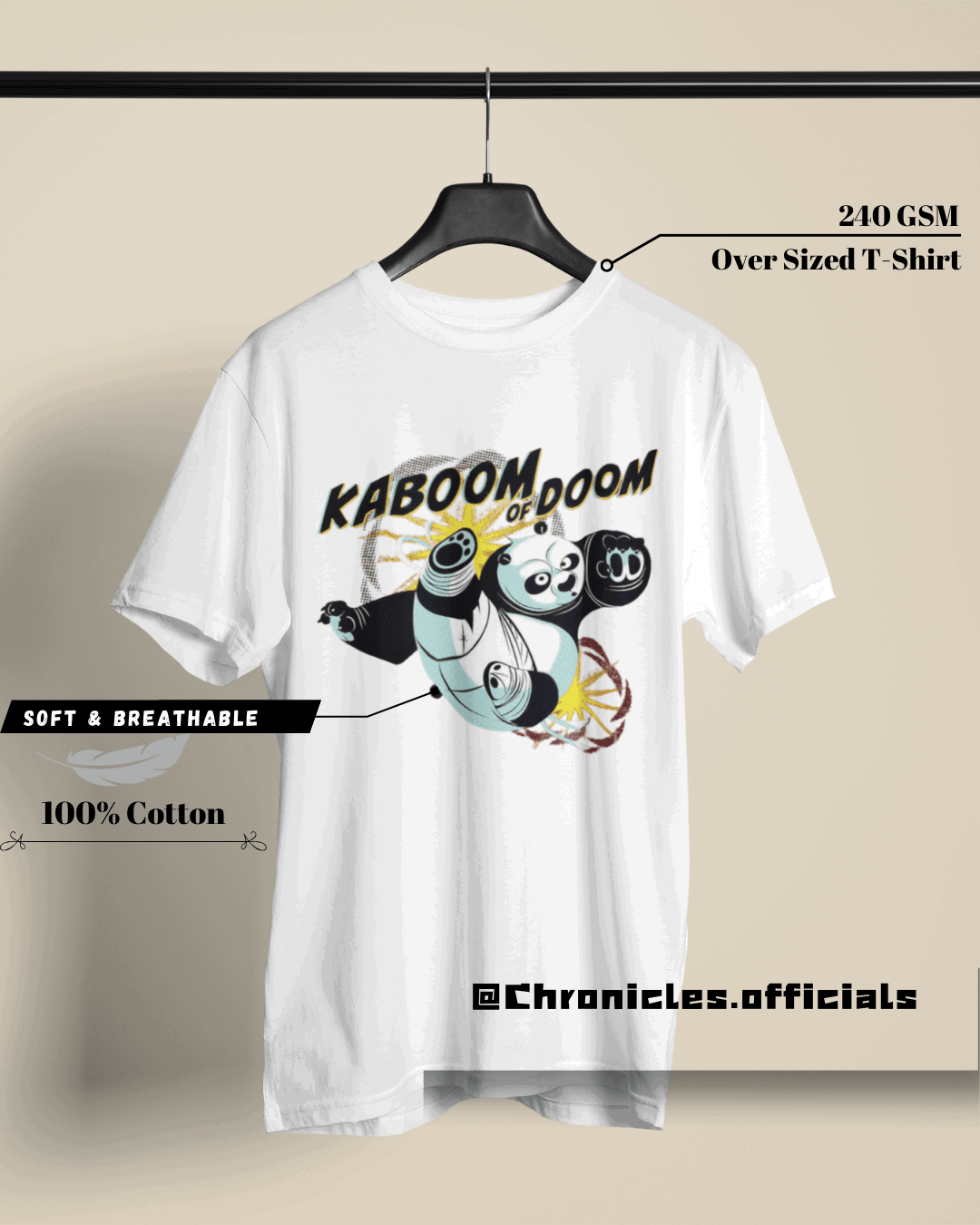 Kaboom of Doom (Kung Fu Panda) | Oversized T-Shirt | Kung Fu Panda - CHRONICLES