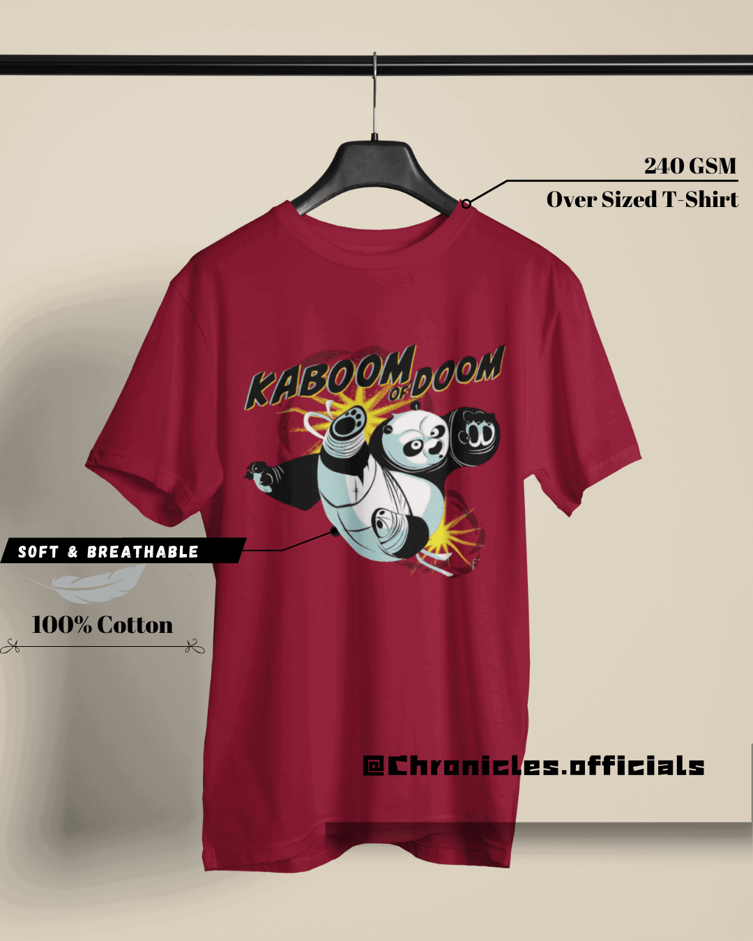Kaboom of Doom (Kung Fu Panda) | Oversized T-Shirt | Kung Fu Panda - CHRONICLES