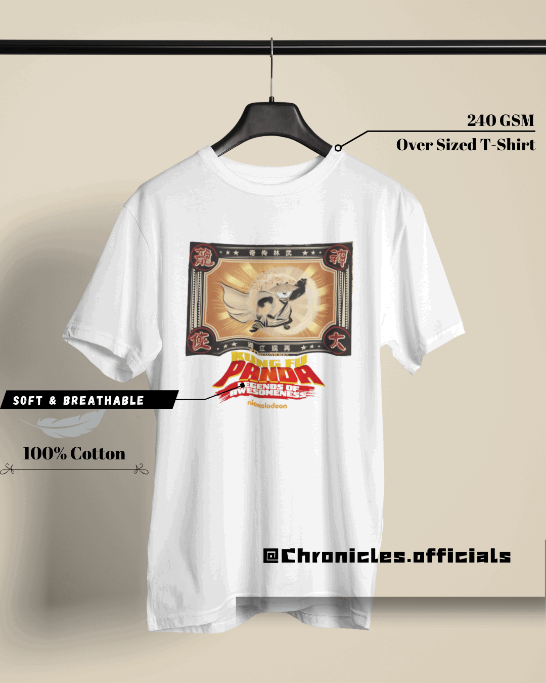 Kung Fu Panda - Japan Inspired Art | Oversized T-Shirt | Kung Fu Panda - CHRONICLES