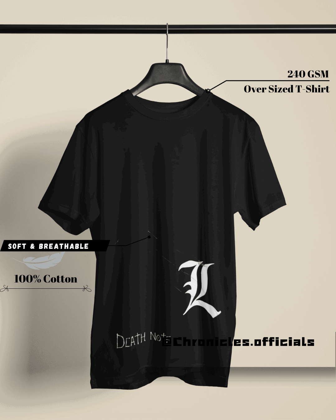 Lawliet | Oversized T-Shirt | Death Note - CHRONICLES