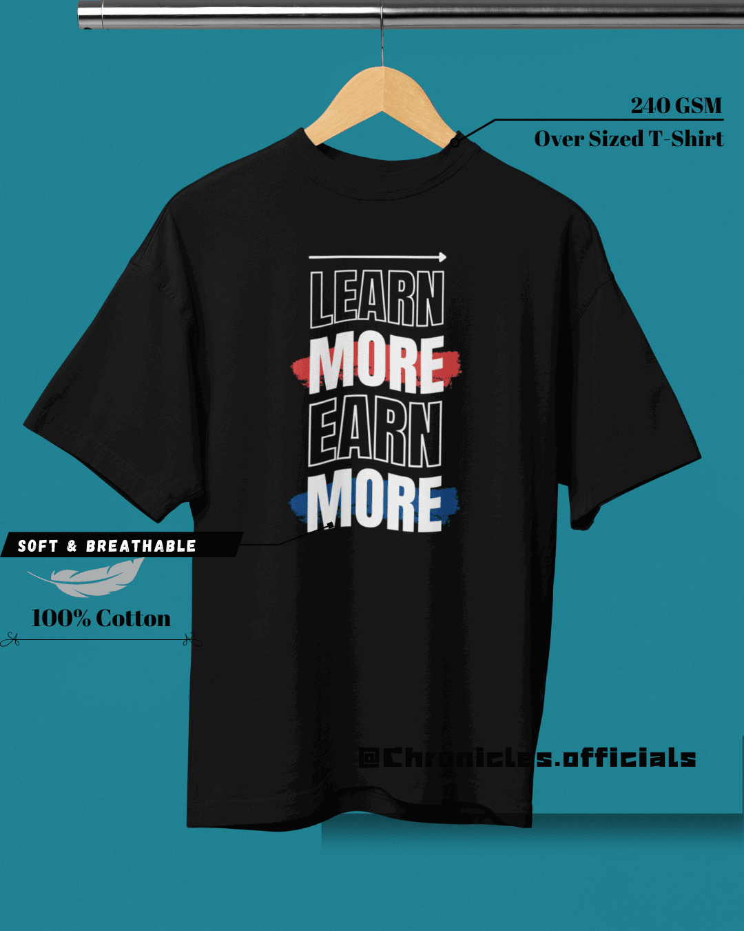 Learn More.. | Oversized T-Shirt | Geeks - CHRONICLES