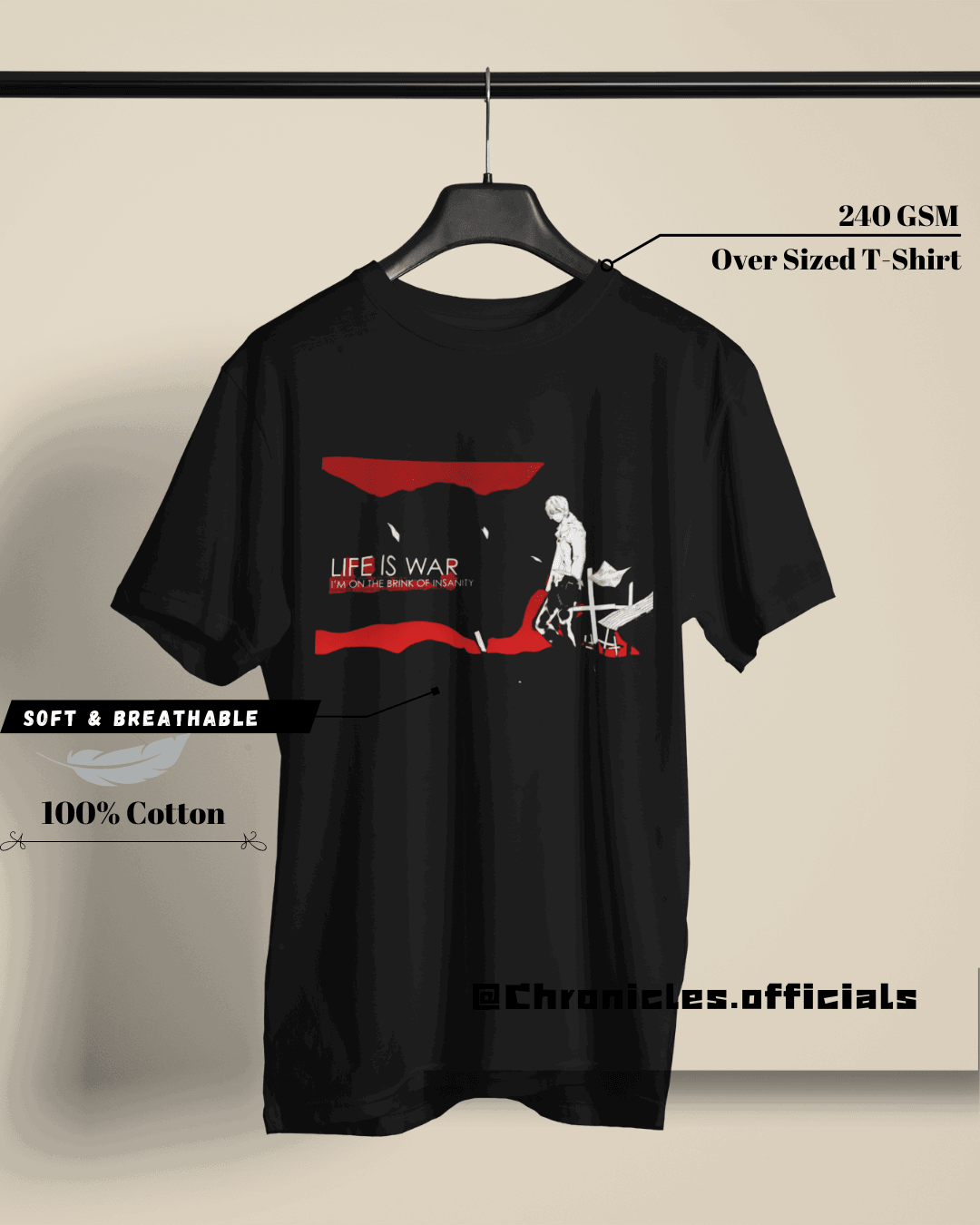 Light Yagami - On Brink of War | Oversized T-Shirt | Death Note - CHRONICLES