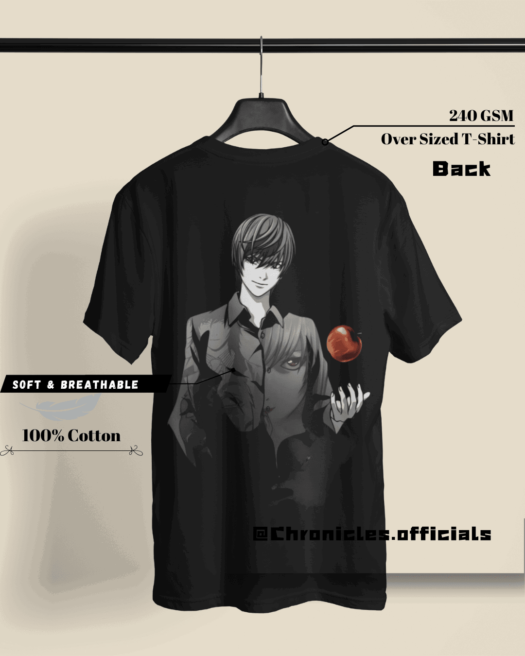 Light Yagami and the Darkness Within | Oversized T-Shirt | Death Note - CHRONICLES