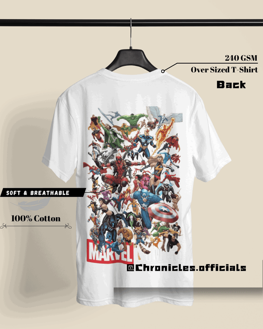 MARVEL Superheroes - Double side print | Oversized T-Shirt | Marvel - CHRONICLES