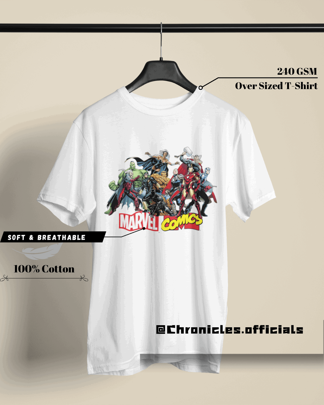 MARVEL & X-MEN | Oversized T-Shirt | Marvel - CHRONICLES