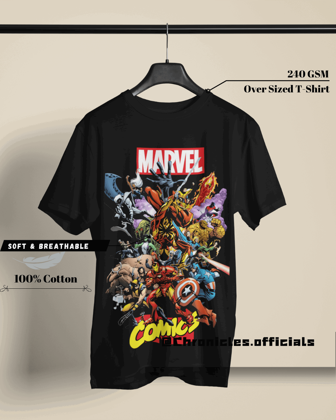 Marvel - Comics Inspired Design | Oversized T-Shirt | Marvel - CHRONICLES