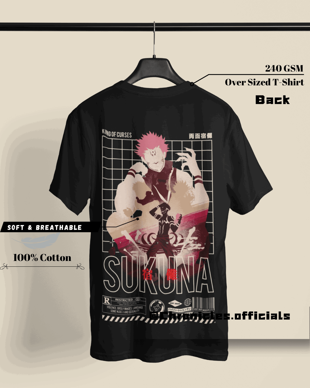 Megumi and Sukuna | Oversized T-Shirt | Jujutsu Kaisen - CHRONICLES