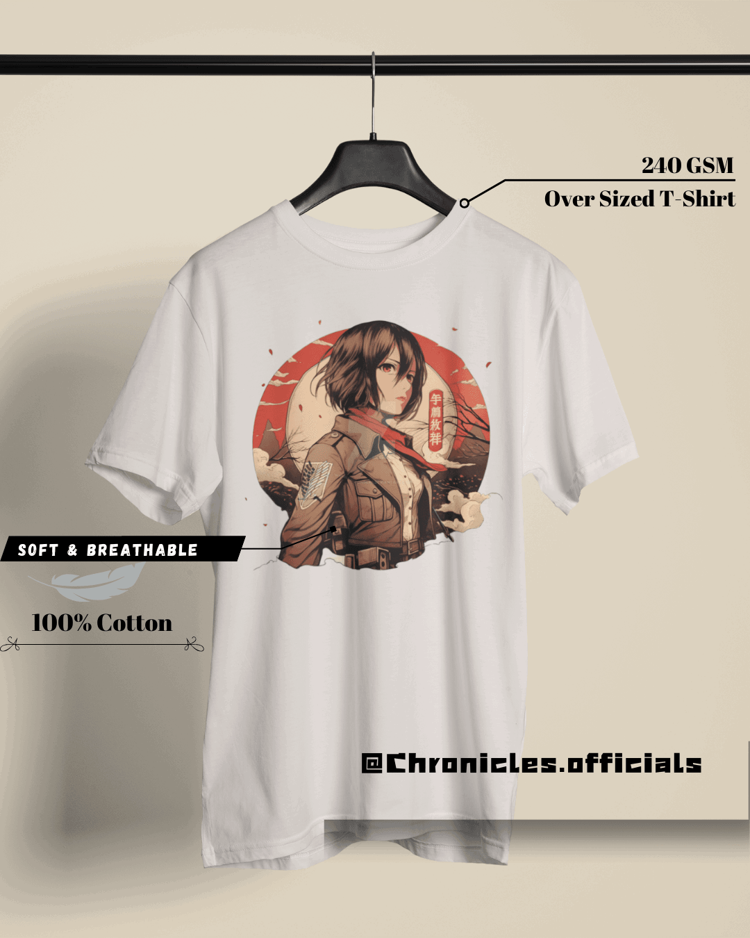 Mikasa - Love of Life | Oversized T-Shirt | Attack On Titan - CHRONICLES