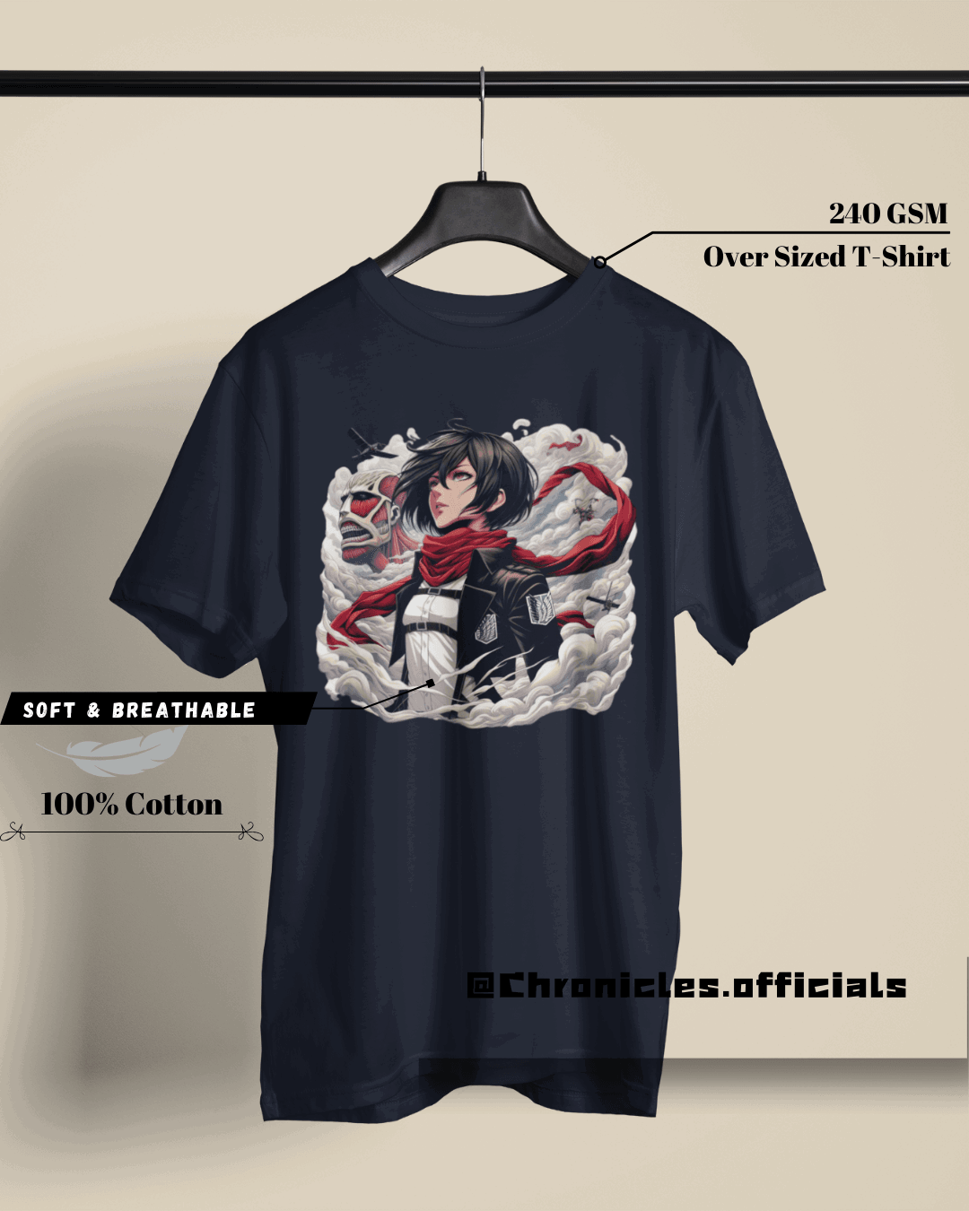 Mikasa Ackerman | Oversized T-Shirt | Attack On Titan - CHRONICLES