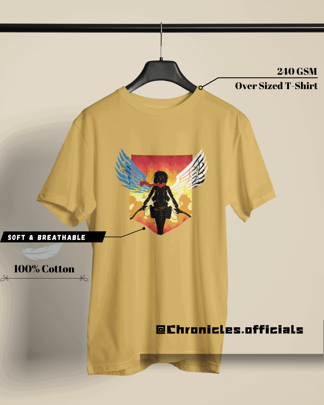 Mikasa The Savior | Oversized T-Shirt | Attack On Titan - CHRONICLES