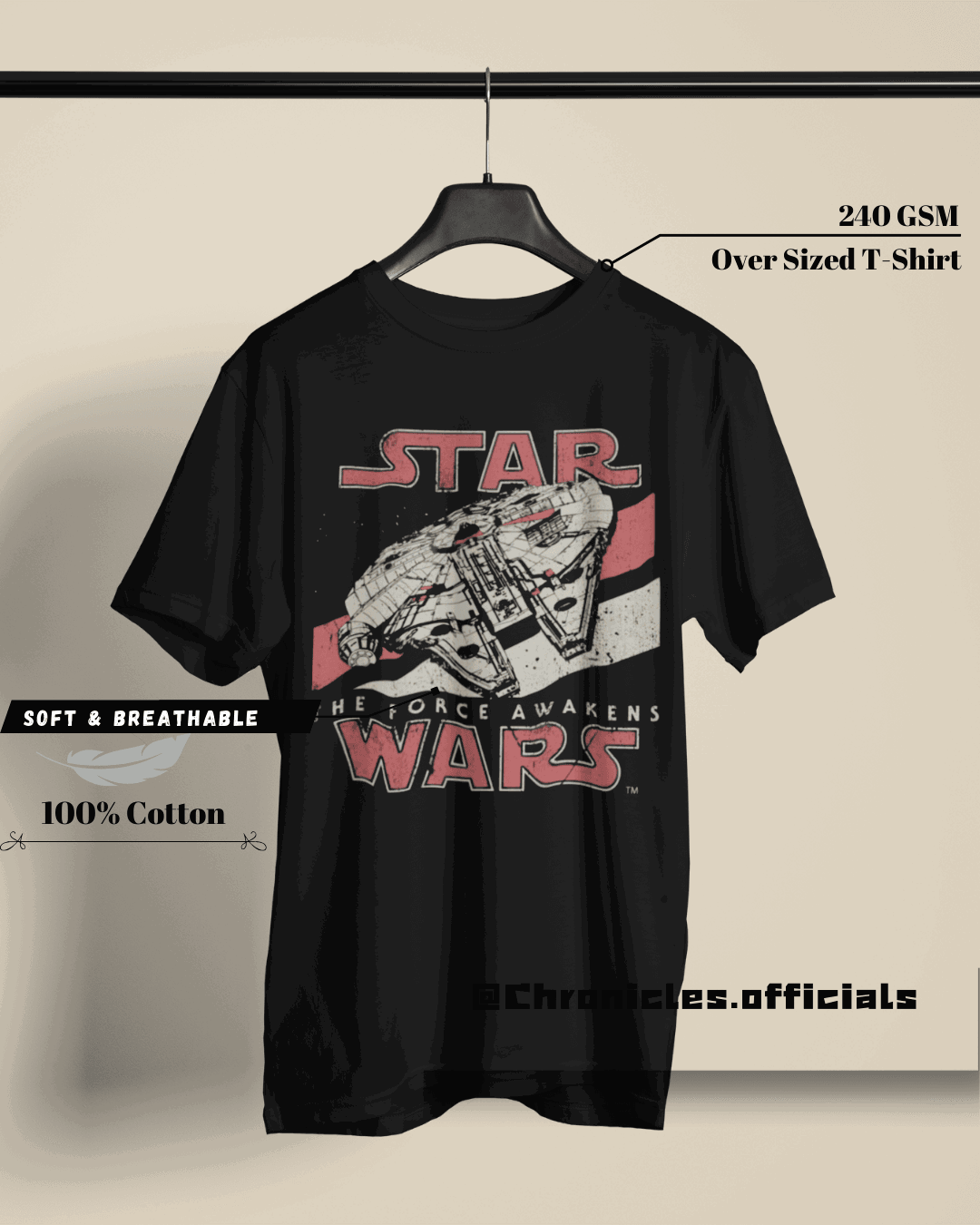 Millennium Falcon (Star Wars) | Oversized T-Shirt | Star Wars - CHRONICLES