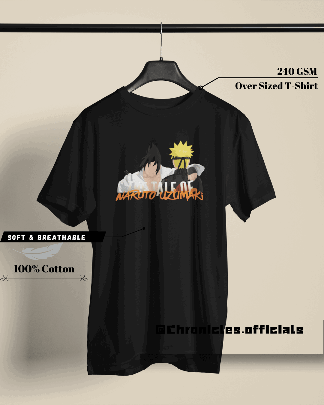 Naruto and Sasuke - Shippuden | Oversized T-Shirt | Naruto - CHRONICLES