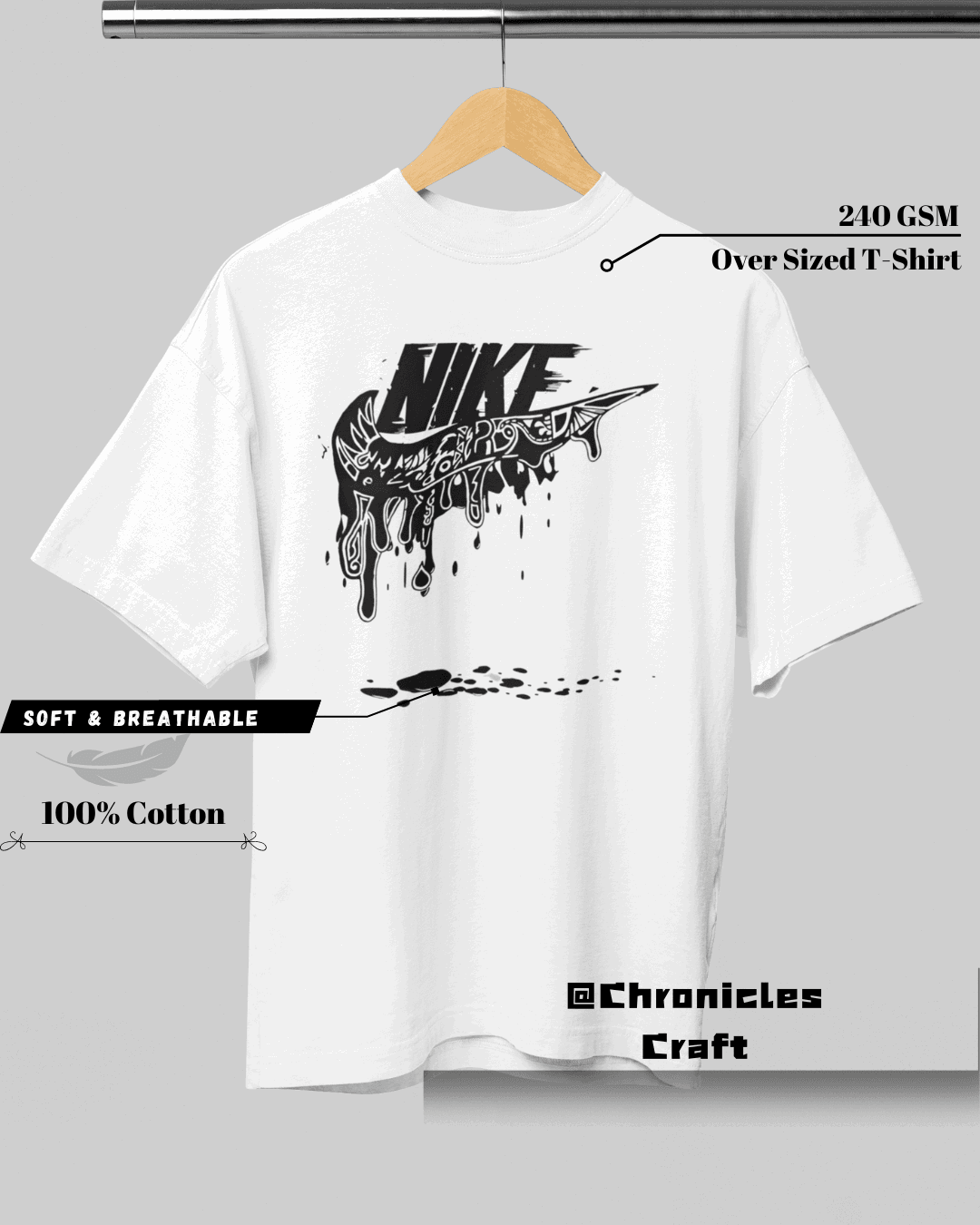 Nike Edge Drip | Oversized T-Shirt | Chronicles Craft - CHRONICLES