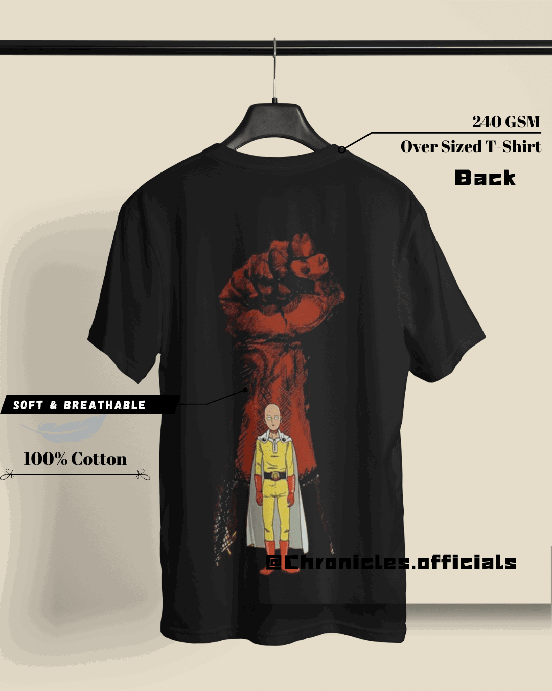 One Punch Man - Change yourself for Better | Oversized T-Shirt | One Punch Man - CHRONICLES