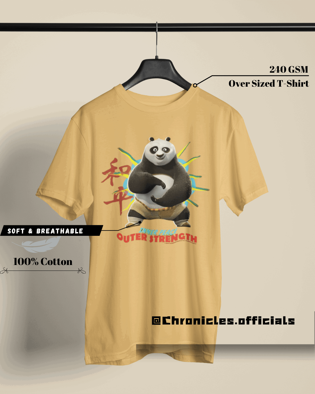 Outer Strength (Kung Fu Panda) | Oversized T-Shirt | Kung Fu Panda - CHRONICLES