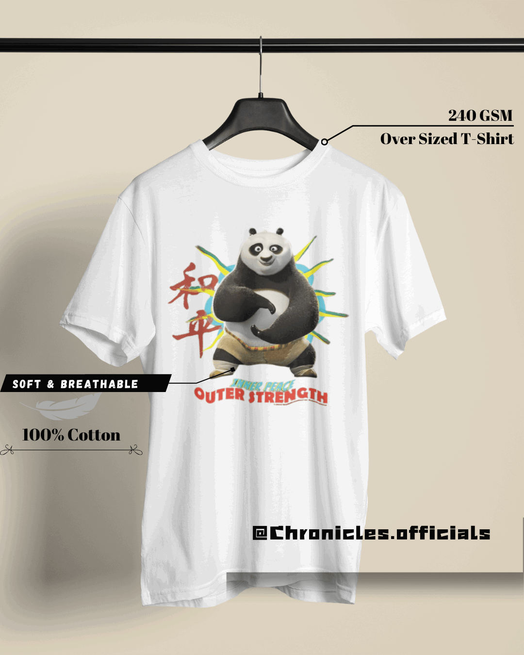 Outer Strength (Kung Fu Panda) | Oversized T-Shirt | Kung Fu Panda - CHRONICLES