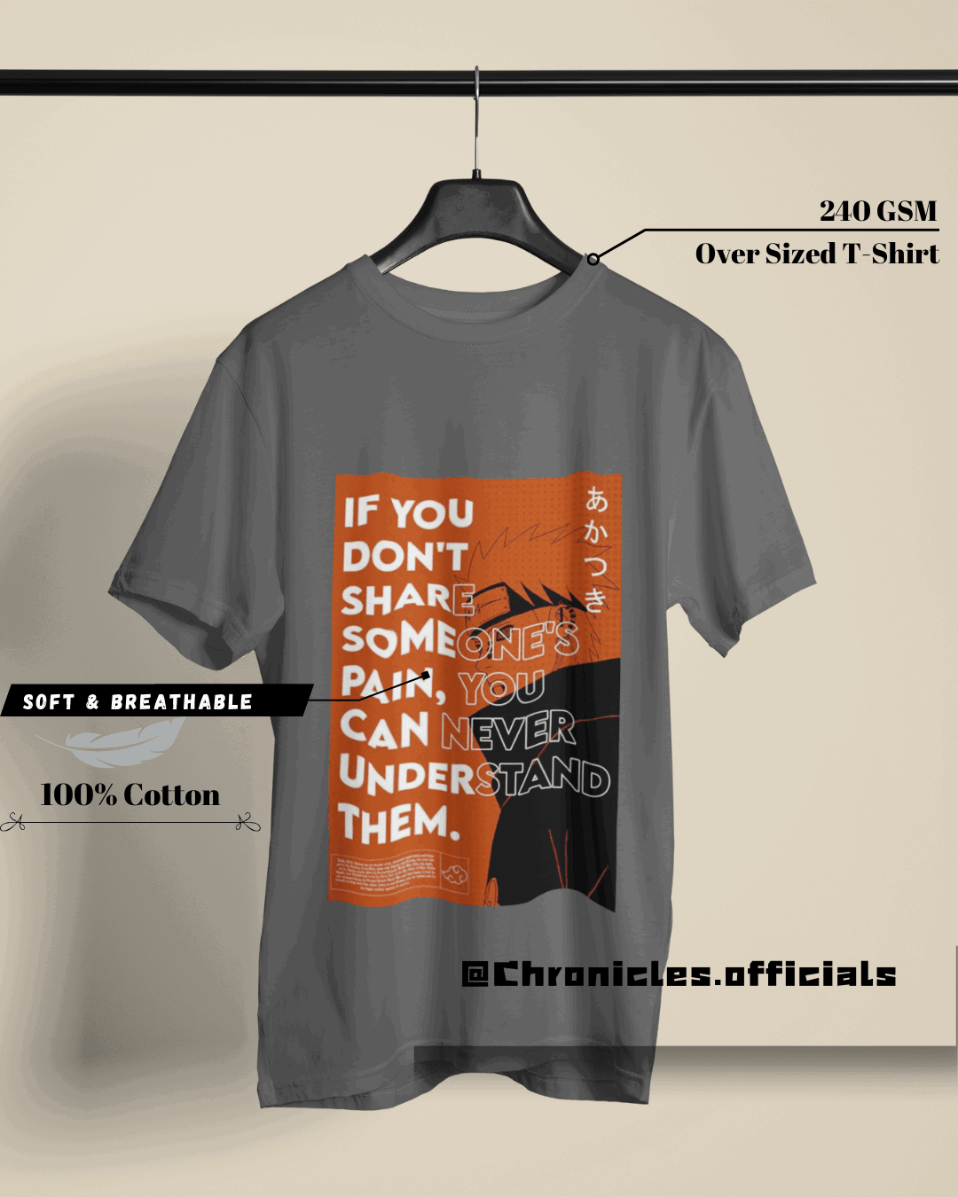 PAIN- This World Should know PAIN| Oversized T-Shirt | Naruto - CHRONICLES