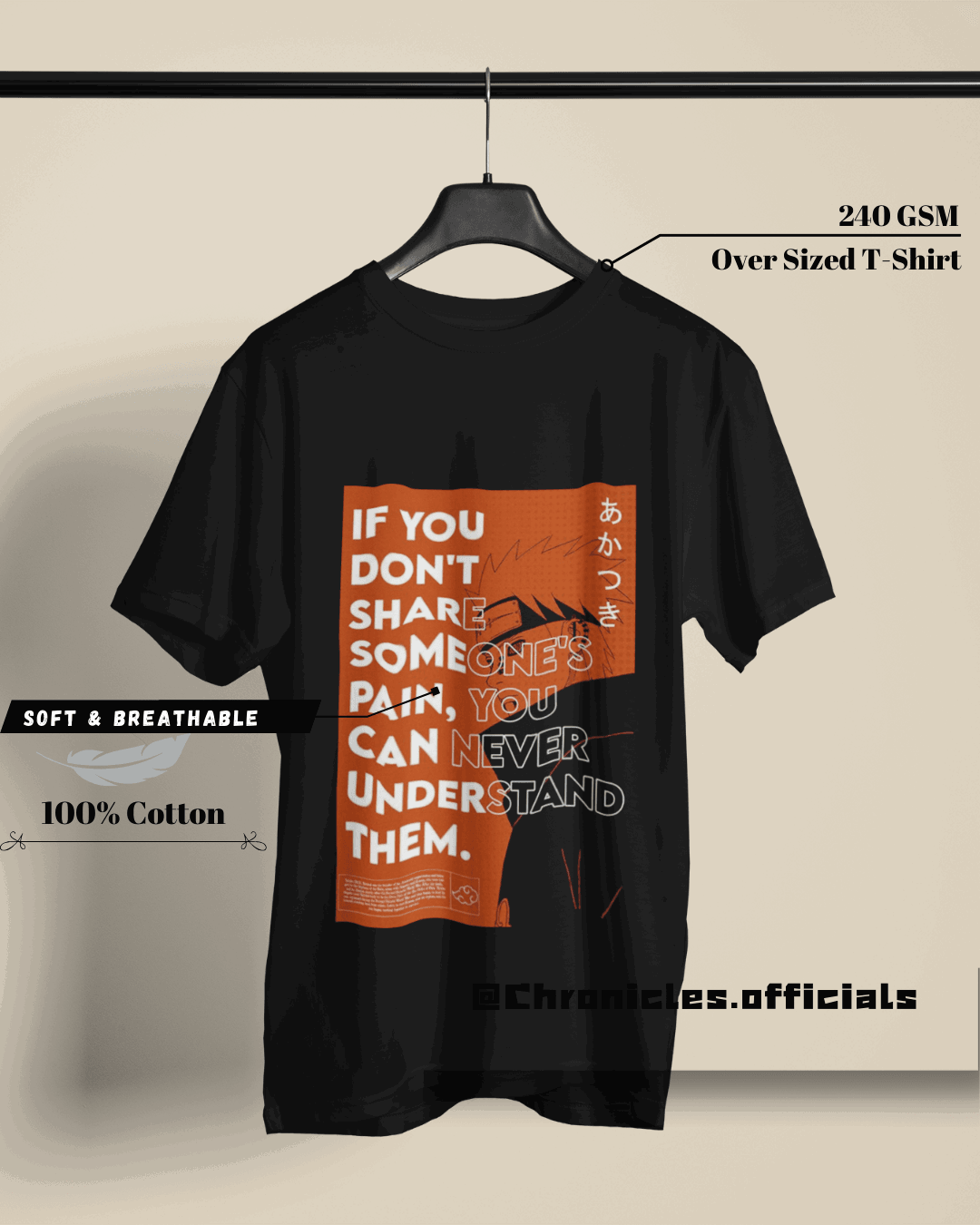 PAIN- This World Should know PAIN| Oversized T-Shirt | Naruto - CHRONICLES