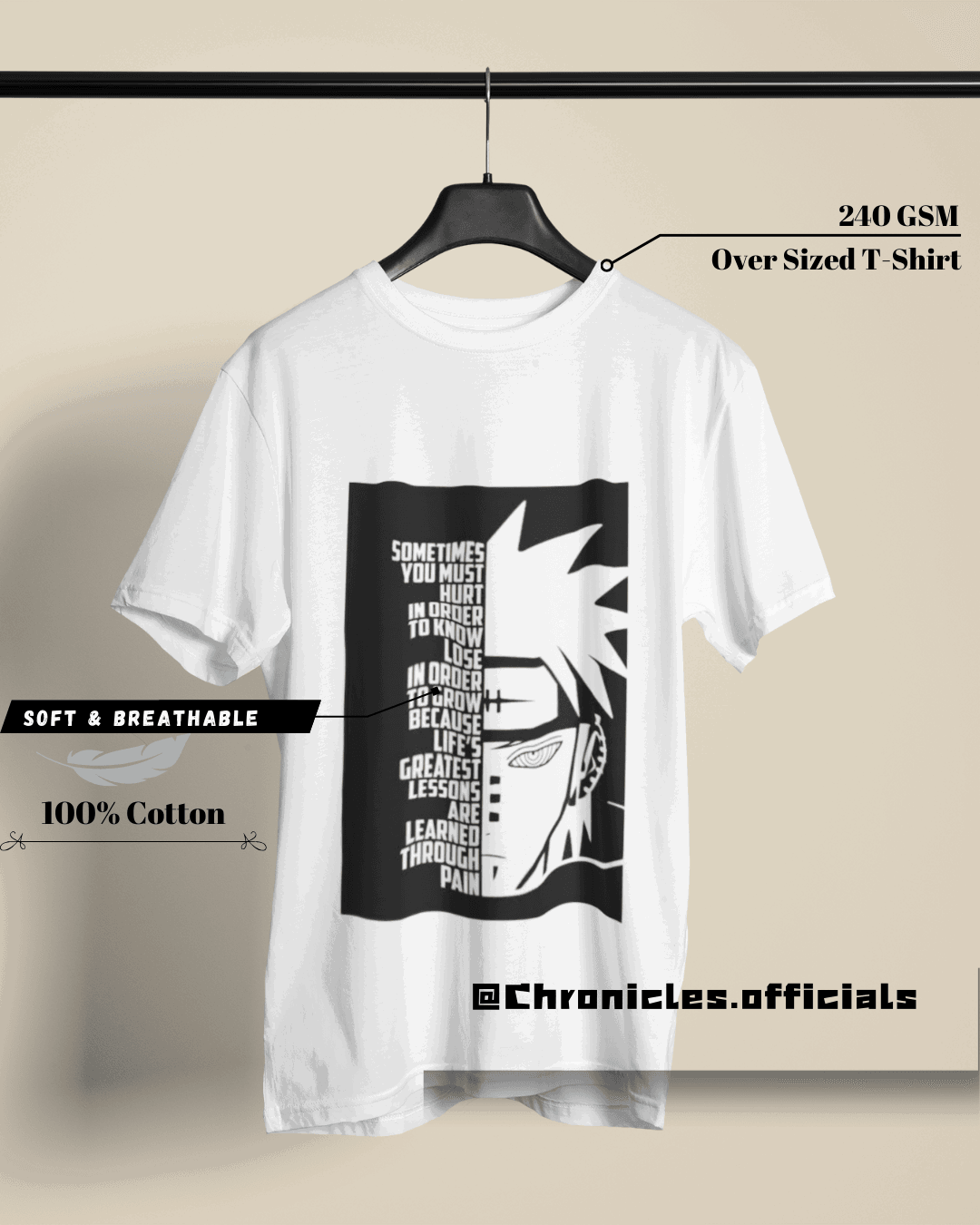 PAIN Naruto| Oversized T-Shirt | Naruto - CHRONICLES